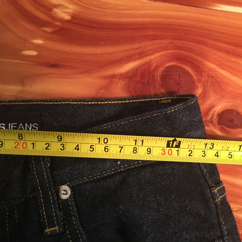 Vintage '90s Express Sparkle Embellished Holiday Bootcut Jeans, Size 1/2 - Picture 7 of 11